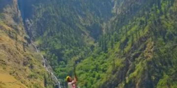 पचालझरनामा साहसिक पर्यटनको स्वाद ः जिपलाइन सरर